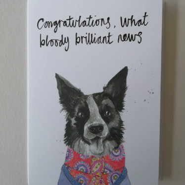 Bazzle the Collie Greetings Card