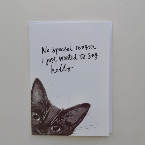 Pop Cat Greetings Card