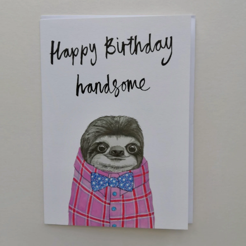 Kelvin the Sloth Greetings Card