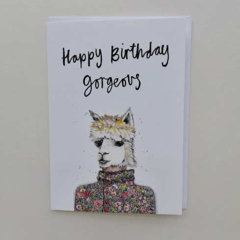 Ben the Alpaca Greetings Card
