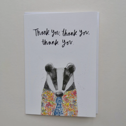 Bertie Badger Greetings Card