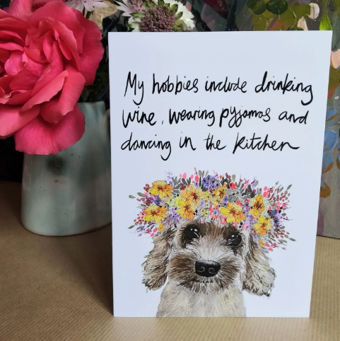 Kitchen Cockerpoo Greetings Card