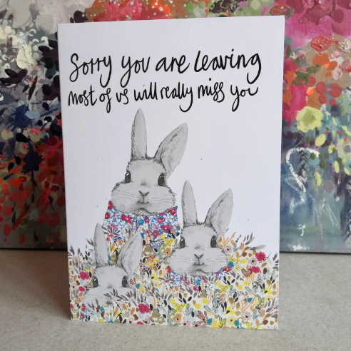 Bunnies Leaving Card