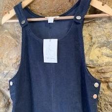 Cord Pinafore - Navy