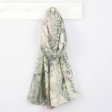 Vintage London Map Scarf
