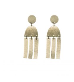 Fringe Brass Statement Studs
