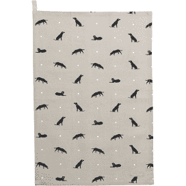 Black Labrador Tea Towel