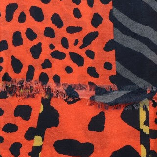 Abstract Animal Print Scarf