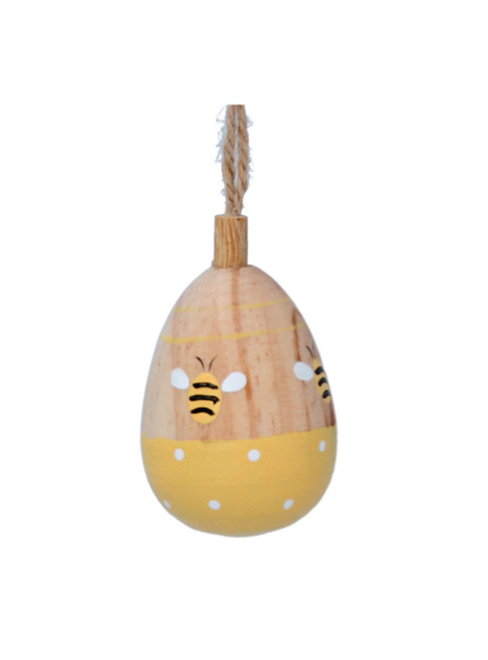 Bee Wooden Egg Decoration