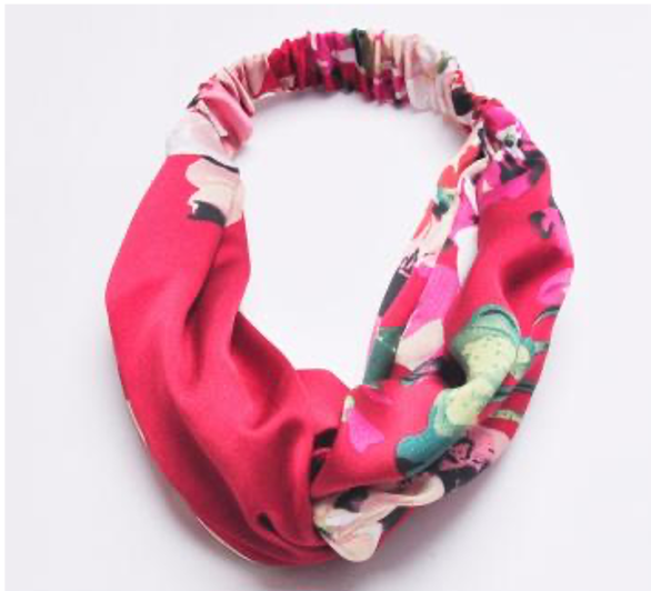 Faux Silk Floral Headband