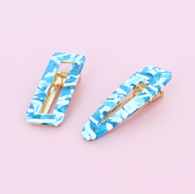 Set of 2 Mosaic Hair Clips