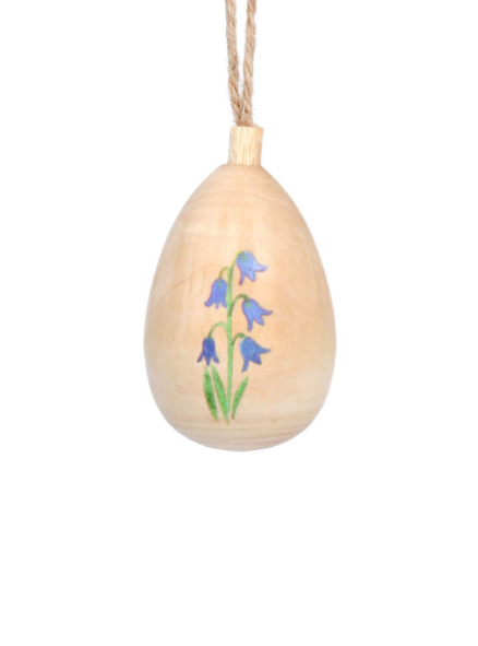 Bluebell Wooden Egg Decoration