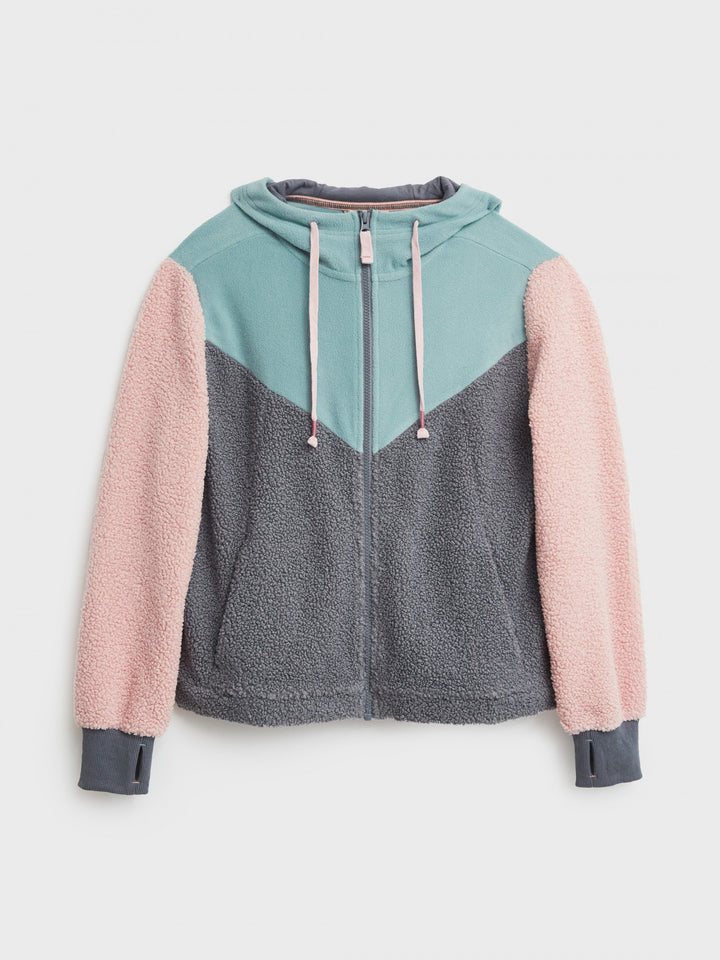 Colourblock Borg Hoodie