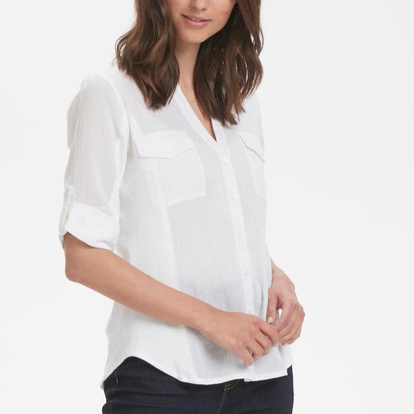 Cortnia Shirt - White Cotton