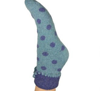Large Polka Dot Wool Socks