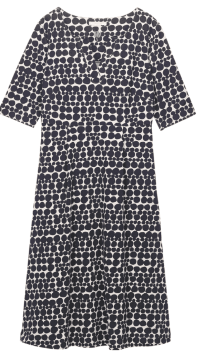 Isobel Dress - Blue and White