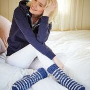 Greenwich Blue and White Wool Sofa Socks