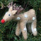 Rudolf Reindeer Christmas Felted decoration