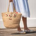 Brakeburn Jute Beach bag with Flowers