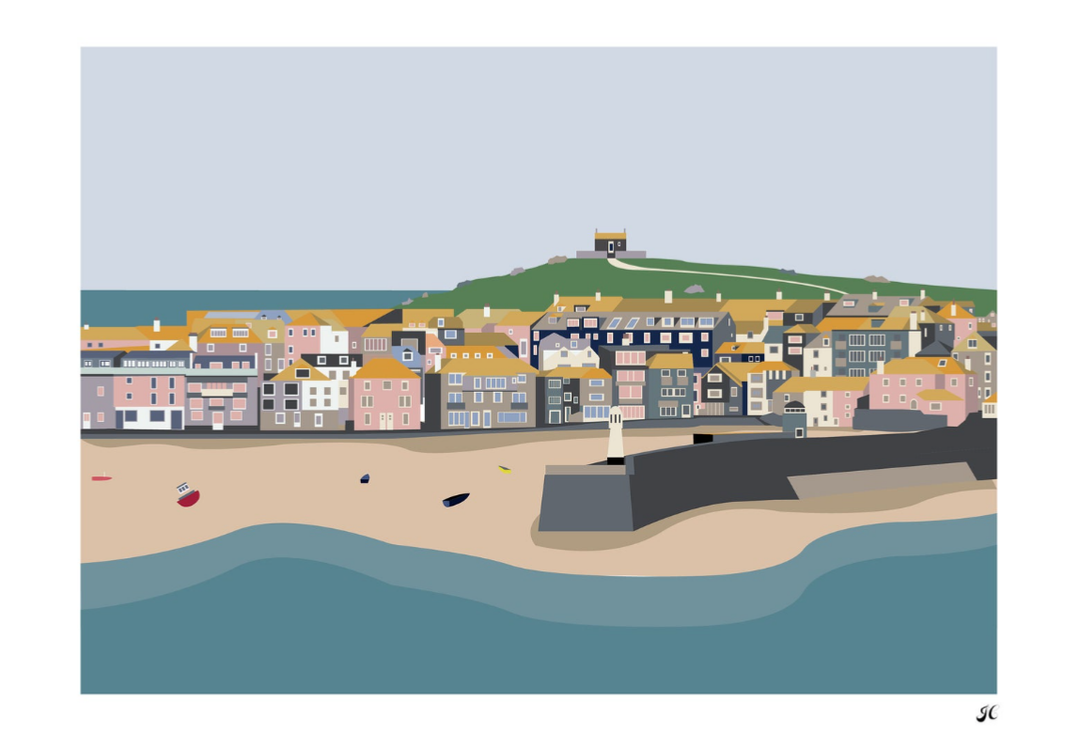 Jake Tyler- St Ives Harbour View Card