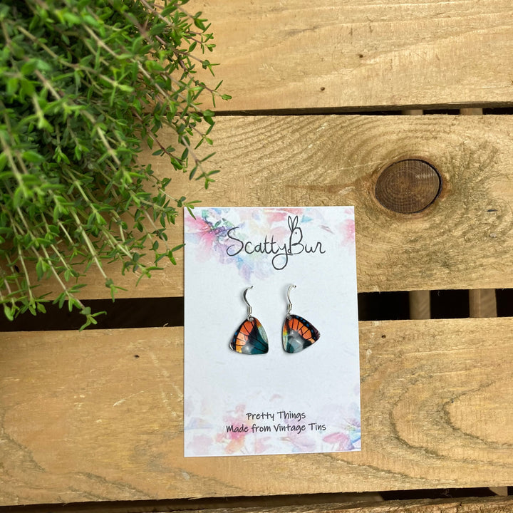Cornish Recycles Medium Triangle Earrings