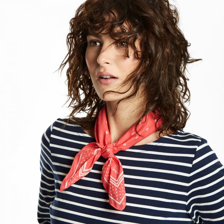 Square Neckerchief - Mini Shell Design - Coral