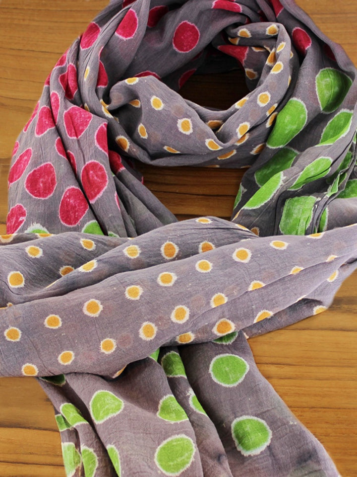 Dotty Block Print Scarf / Sarong