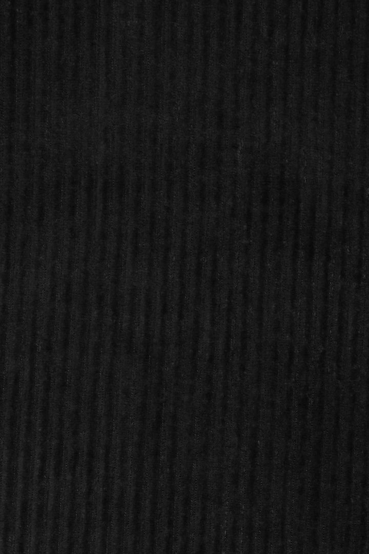 Ponsa Black Rib Tight Fit Dress