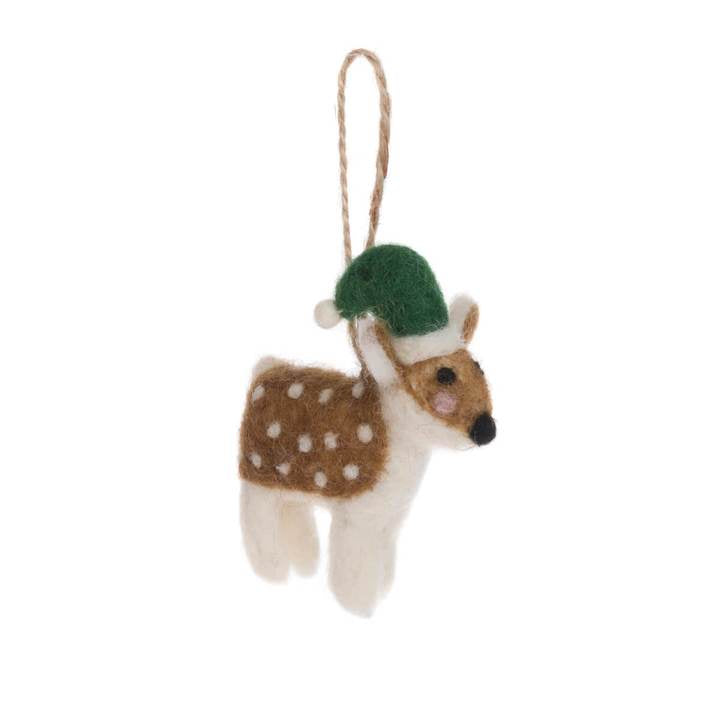 Festive Deer Felt Decoration