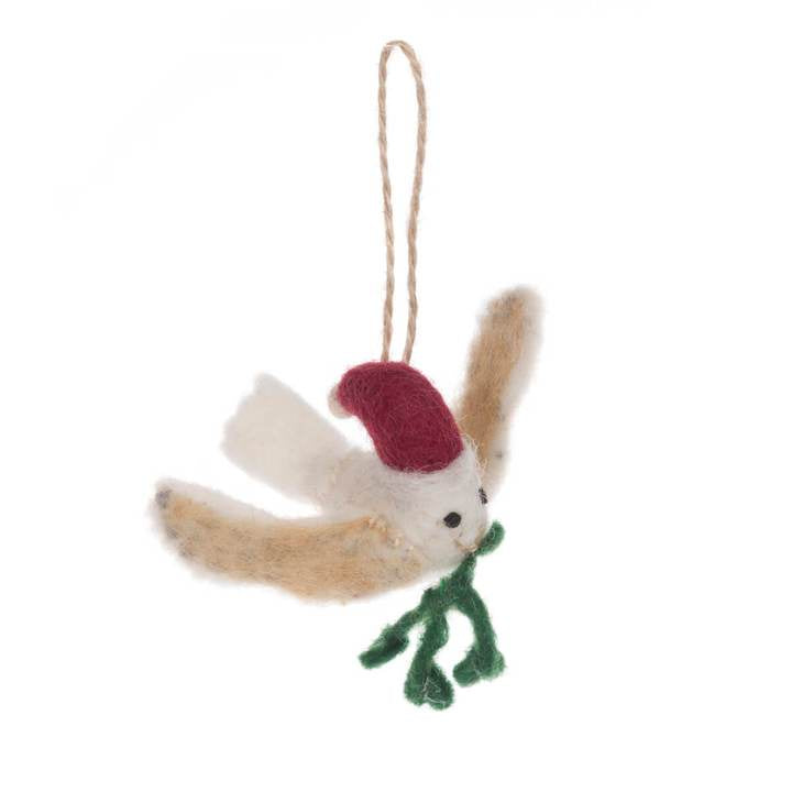 Festive Owl Felt Decoration