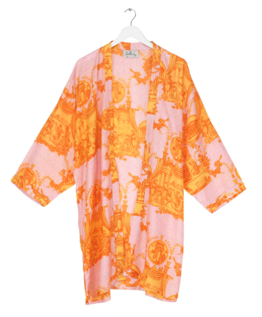 Ancient Columns Collar Kimono