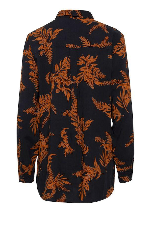 Gitten black and copper floral Blouse