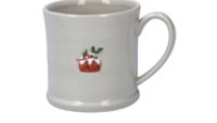 Ceramic Mini Mug with Plum Pudding