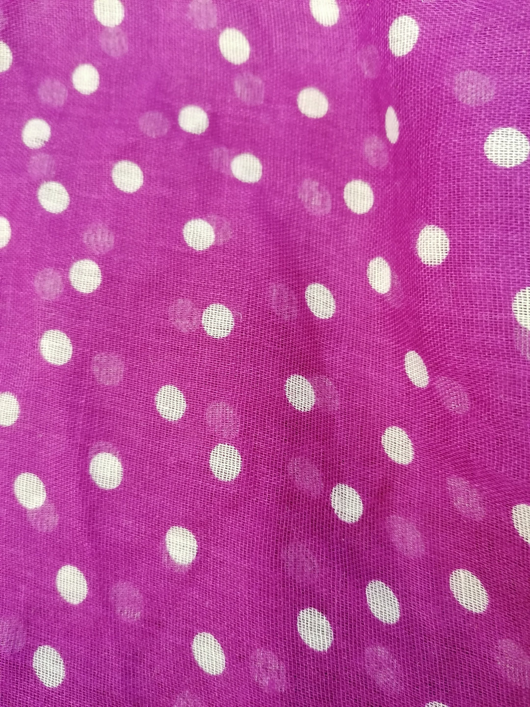 Purple Scarf with White Spots