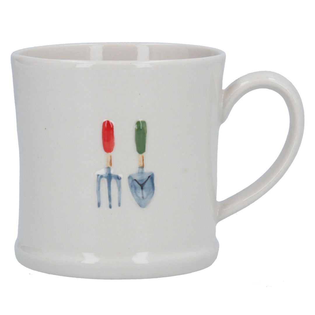 Ceramic Mini Mug with Garden Tools