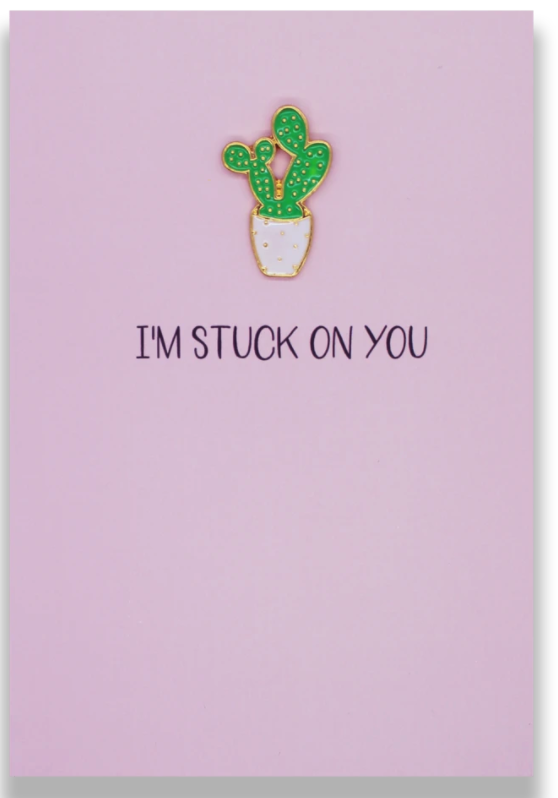Greeting Card with Enamel Pin Badge