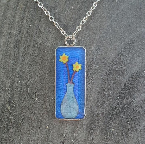 Daffodil Rectangle Pendant
