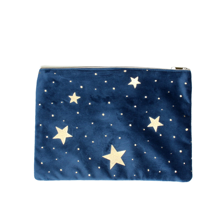 Velvet Pouch / Purse with Metallic Stars
