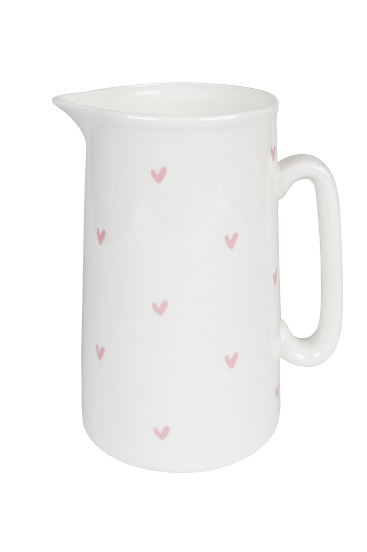 Large Bone China Hearts Jug