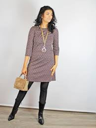 Tilda Dress in Caramel cafe Diamonds