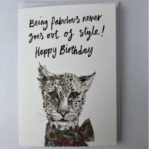 Nadia the Leopard Greetings Card