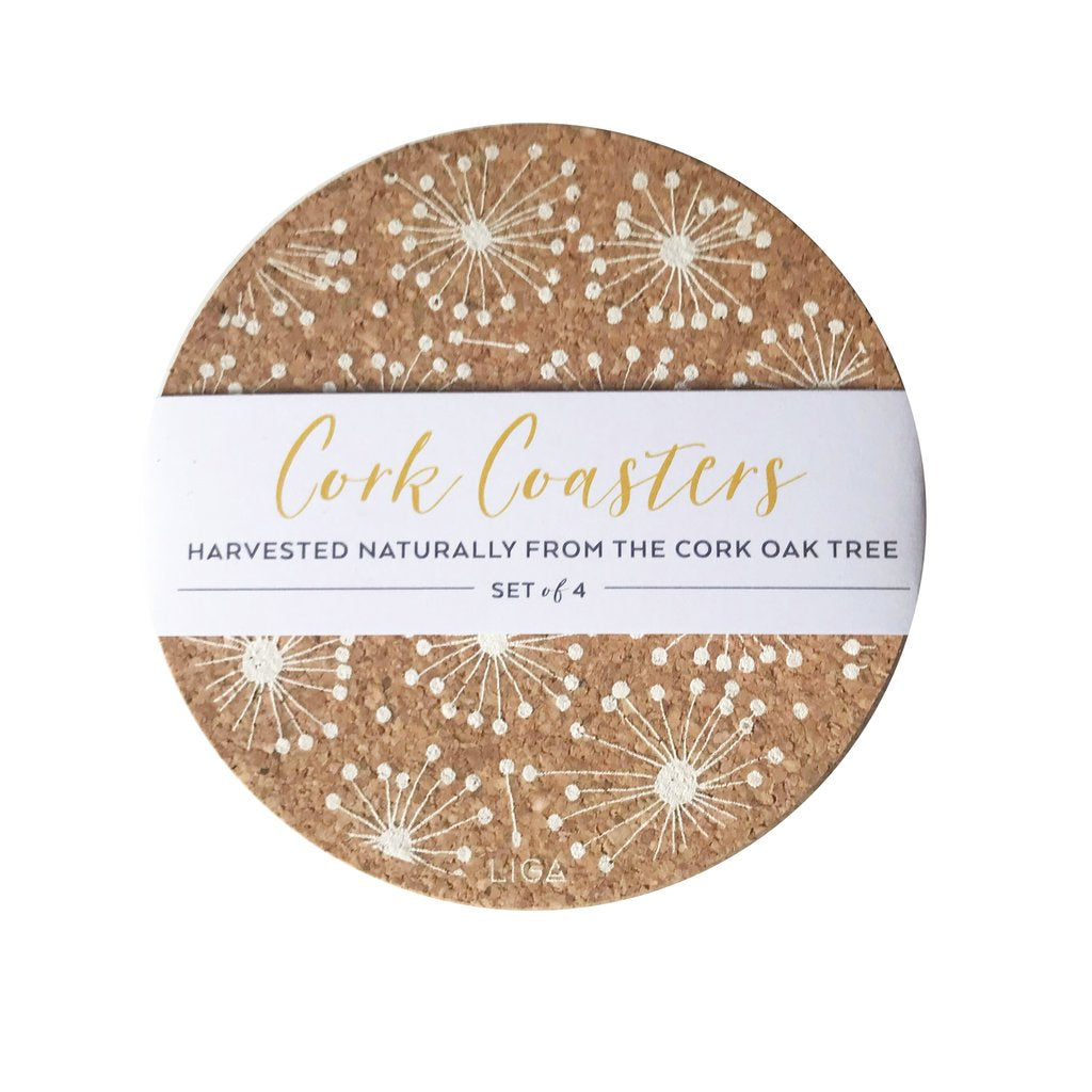 Cork Mat Sets by Liga - Coaster Sets S/4