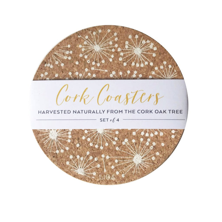 Cork Mat Sets by Liga - Coaster Sets S/4