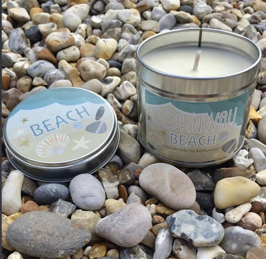 Beach Candle in a Tin