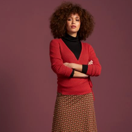 Wrap Cardigan - Fiery Red