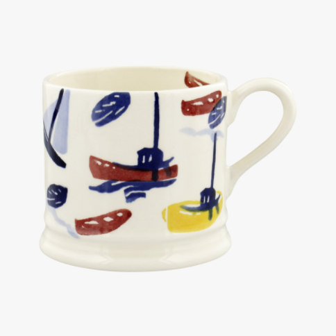 Shoreline Scattered Boats Small Mug