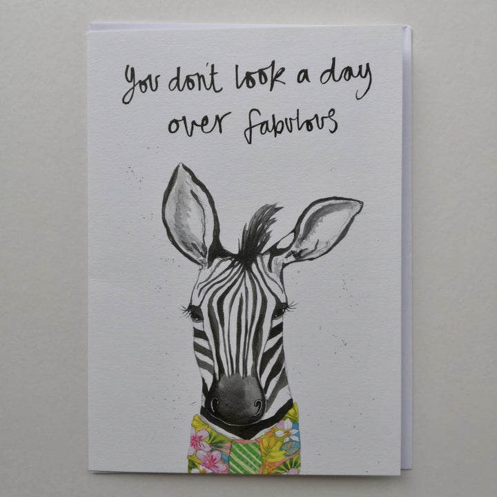 Parker the Zebra Greetings Card