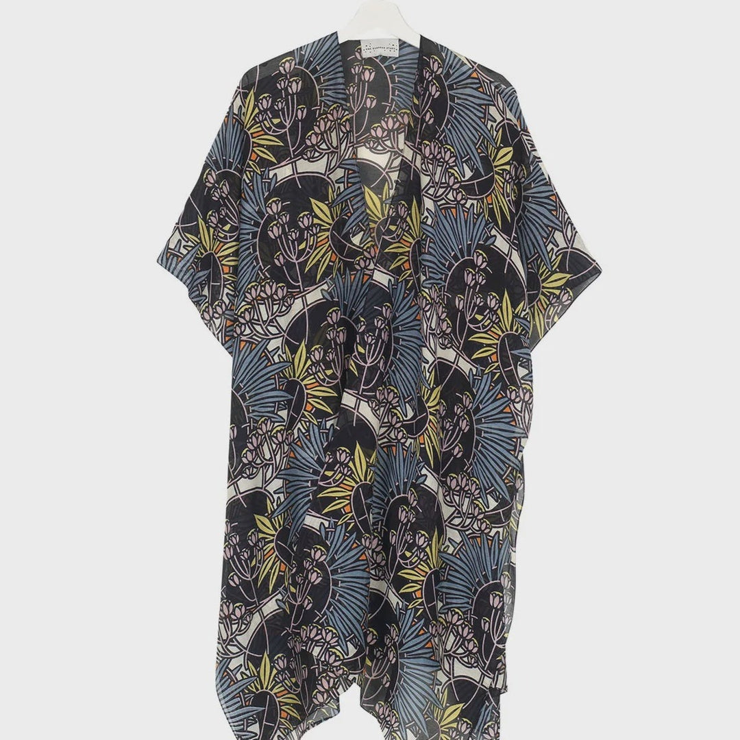 Deco Daisy Throwover Grey