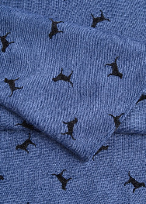 Corin Blue Scarf - Navy Dogs