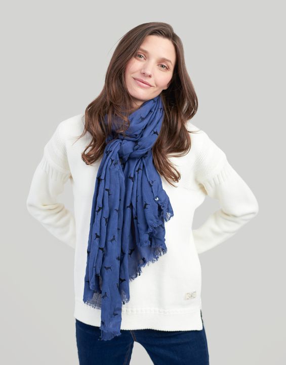 Corin Blue Scarf - Navy Dogs